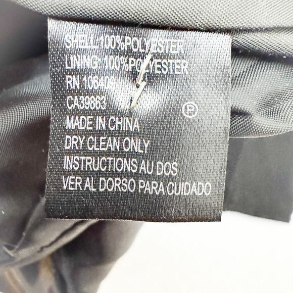 Tahari Navy Style Black Zip-Up Blazer Gold Button Size 20W - Picture 4 of 5